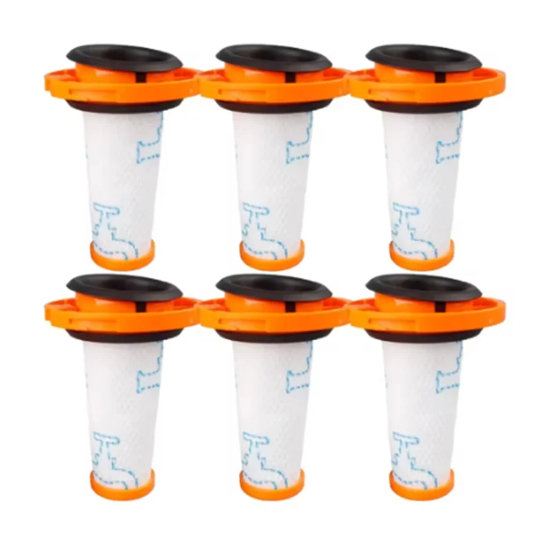 Paquete de 6 filtros de vacío pre y post M04K para Rowenta X-FORCE FLEX 9,60, modelo ZR009010/ZR00901, lavables