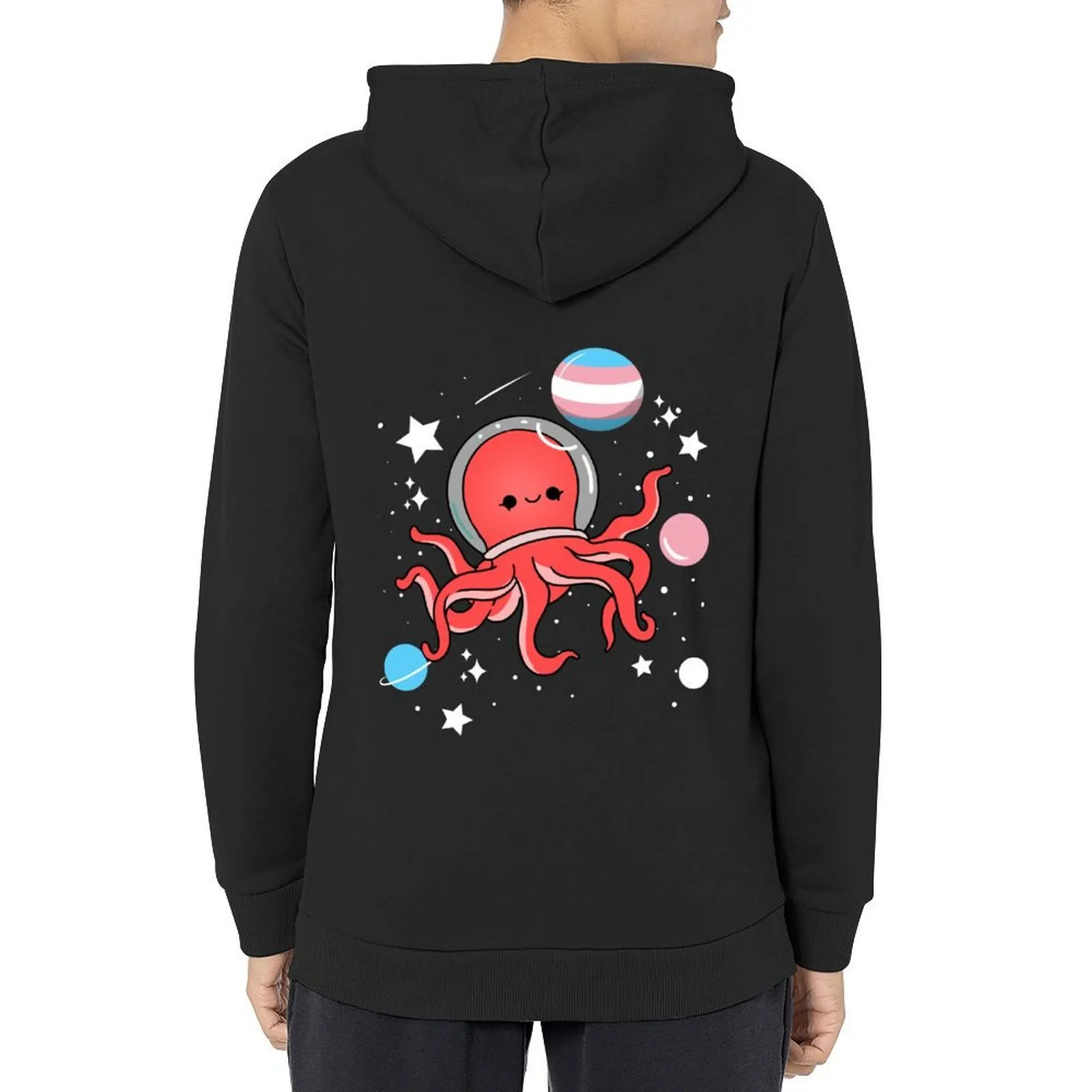 

Octopus Astronaut Trans Pride Hoodie aesthetic clothing winter clothes men's sweat-shirt set autumn jacket men pullover hoodies