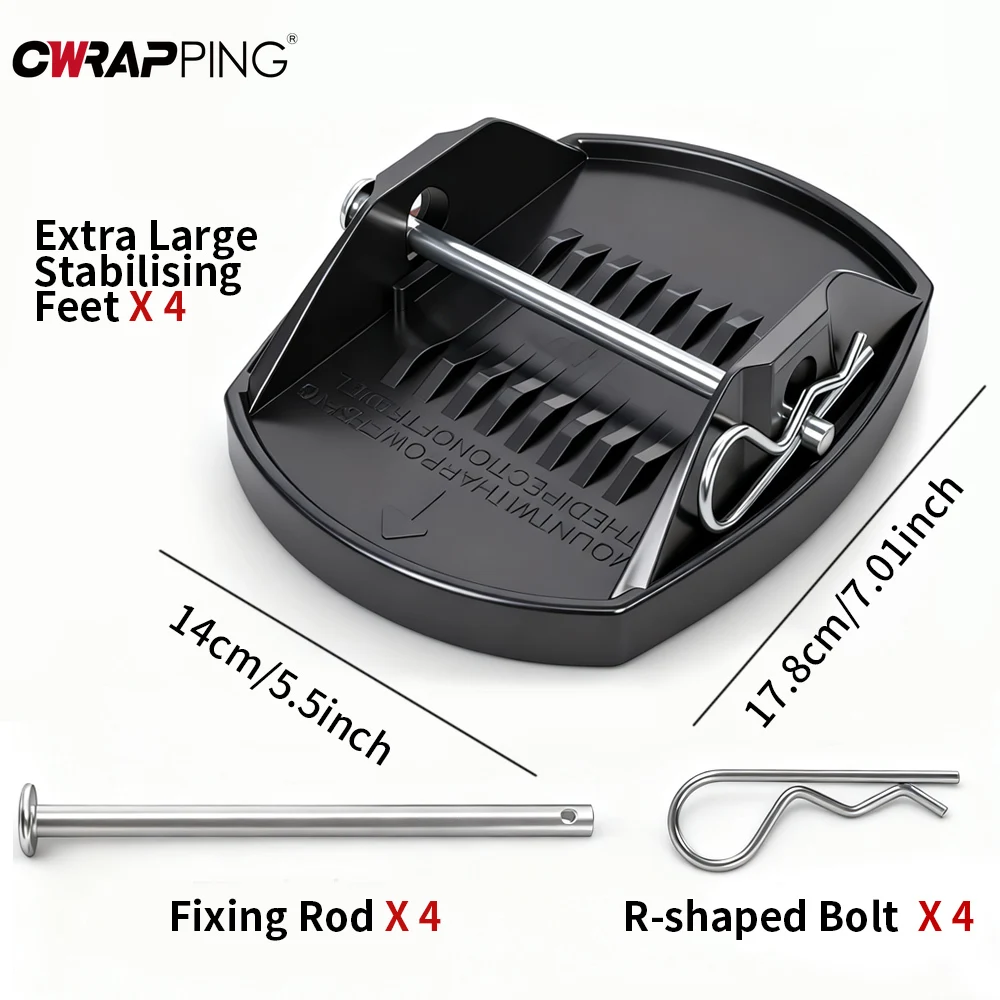 Almohadillas para gato de remolque RV, accesorios para autocaravana, rueda niveladora, adaptador de soporte para pierna, accesorios universales para coche y acampada, 4 Uds.