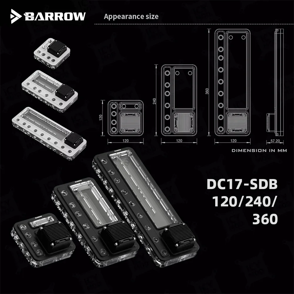 Imagem -05 - Distroplate Barrow com Bomba Integrada Placa Hidrovia Universal Chassi Itx Matx Tanque Refrigerado por Líquido Dc17-sdb 120 mm 240 mm 360 mm