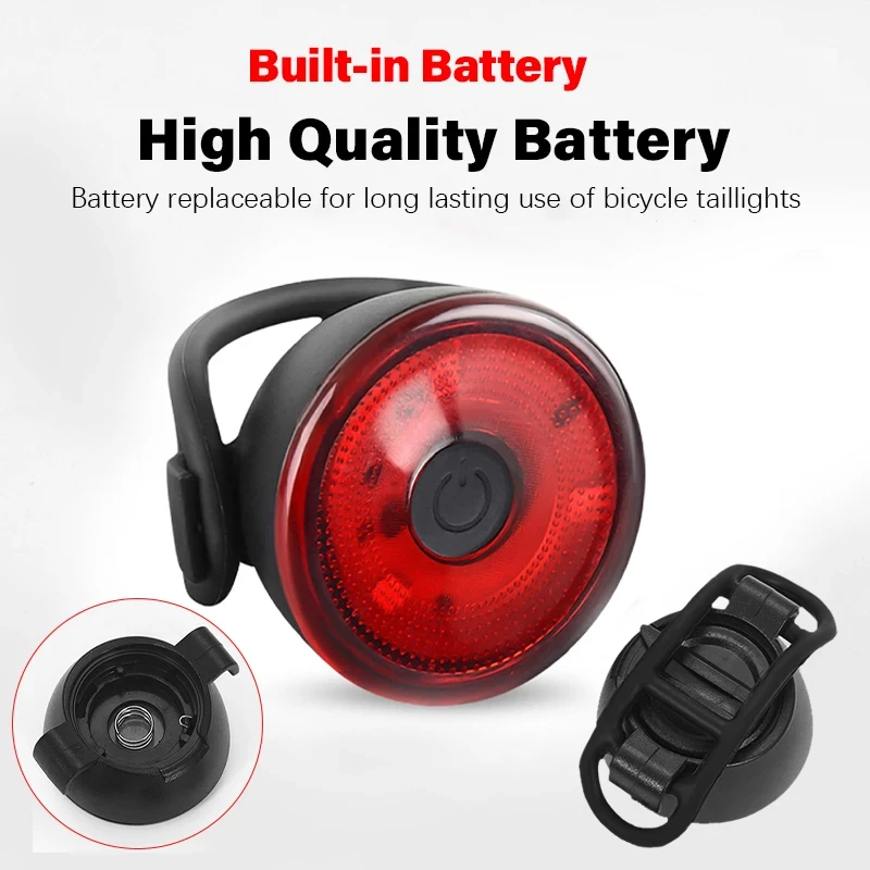 Bicycle Light Mini Bike Taillight LED Safety Warning Lights Bike Rear Light Flashlight for Bike Cycling Lamp Bicycle Accessories