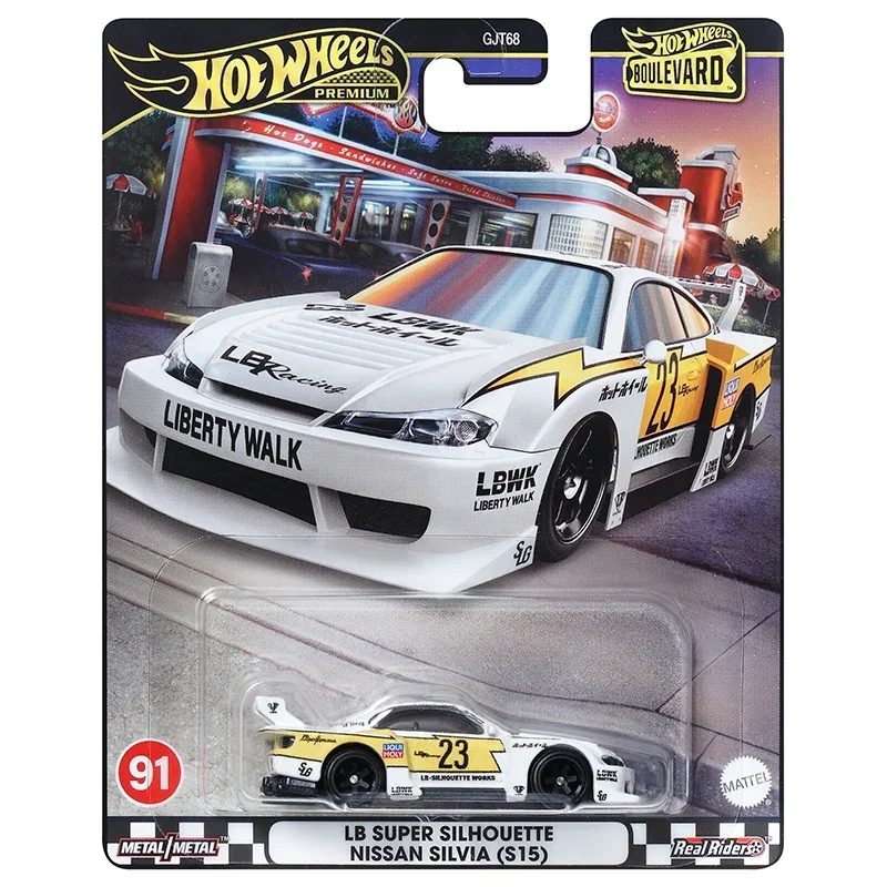 Ruote calde originali Premium Car Boulevard Diecast 1/64 giocattoli per ragazzo LB Super Silhouette Nissan Silvia Skyline RS MBK Van Porsche