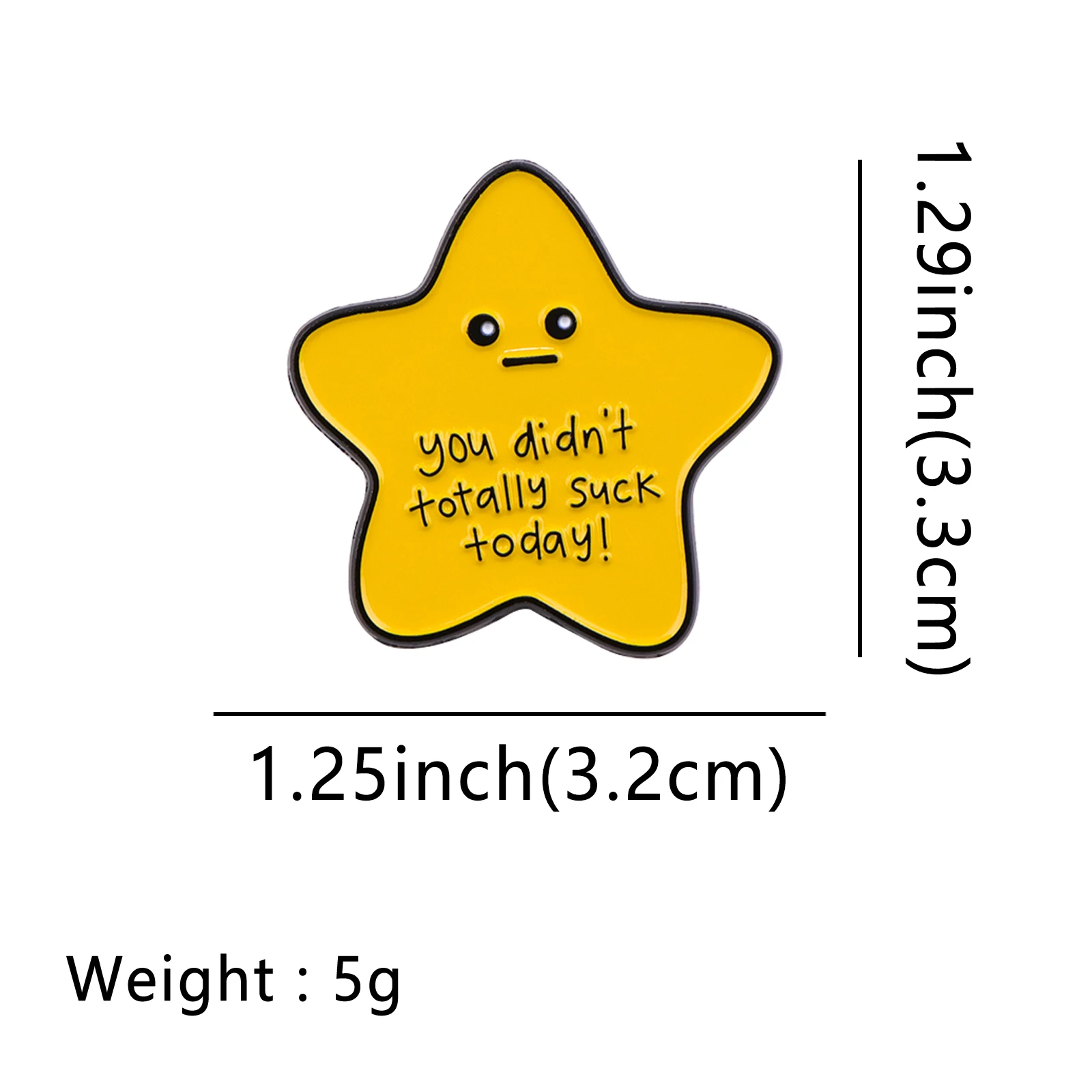 Inspirational Words Enamel Pins Star Brooches Badge Lapel Pin For Backpack Clothes Accessories Fashion Jewelry Birthday Gifts