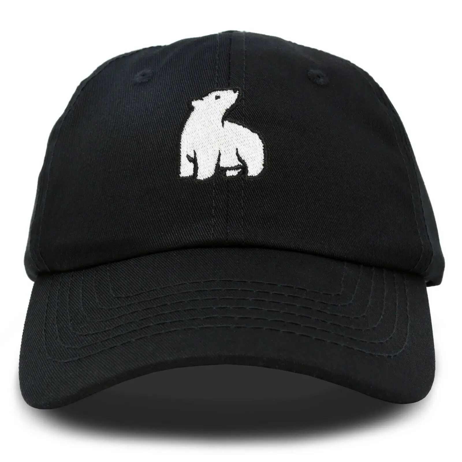 

Polar Bear Embroidery Dad Hat Baseball Cap Mens Womens