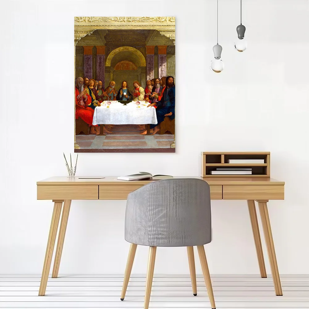 The Last Supper Painting Canvas Poster Wall Art Customizable High Quality Printed Picture for Living Room Interior Decoration
