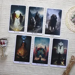 12*7cm Red Fairy Tarot Card Games Paper Manual