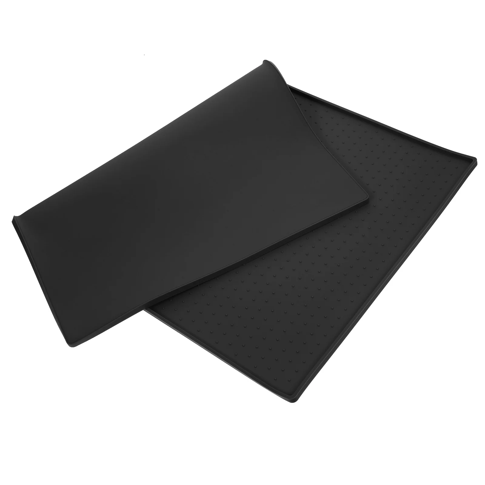 แผ่นรองอาหารสุนัขกันลื่น ขนาดเล็ก ทำจากซิลิโคน สำหรับวางชามอาหาร กันน้ำ ป้องกันการหกเลอะเทอะ ใช้ได้ทั้งในรถและที่บ้าน