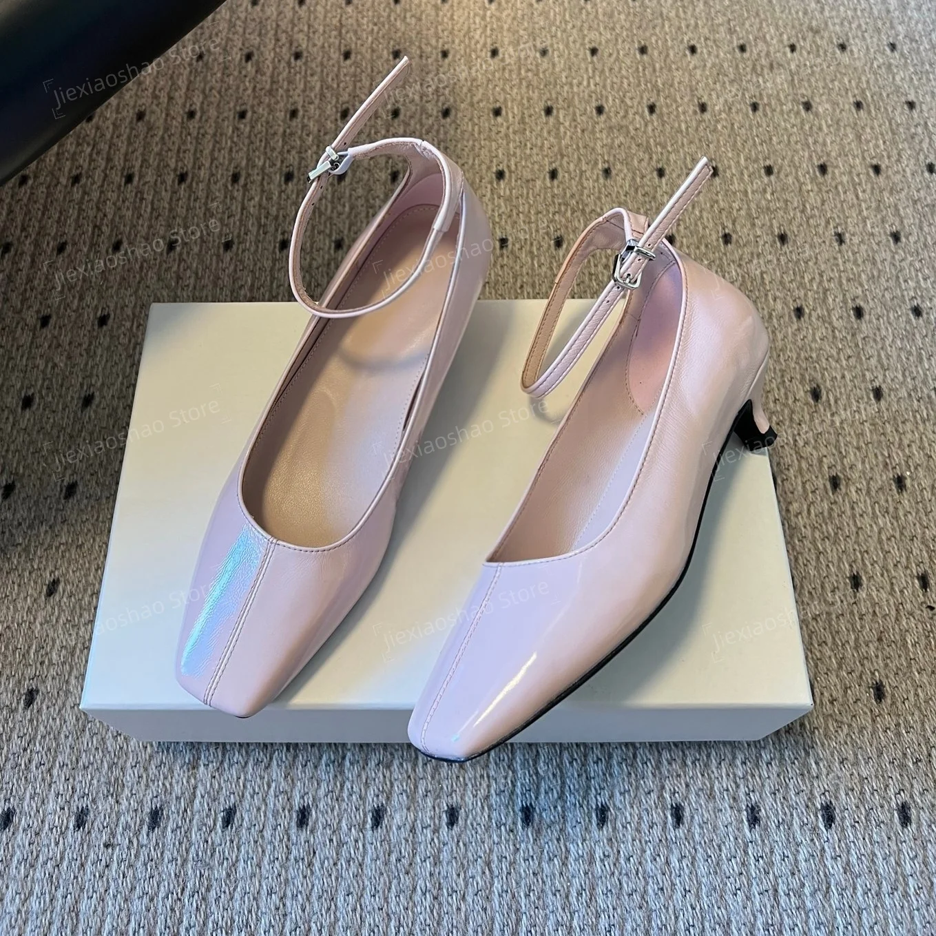 Retro Genuine Leather Round-Toe Kitten Heel Ankle-Strap Woman Sandals Loafers Mules Shoes Mary Janes Handmade Zapatos De Mujer