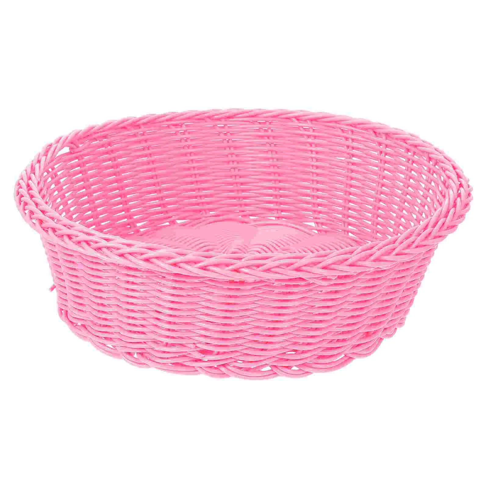 Woven Fruit Basket Bread Afternoon Tea Tray Food Storage Container Water Tank Organizer Plastic Plate Snack Serving Cake