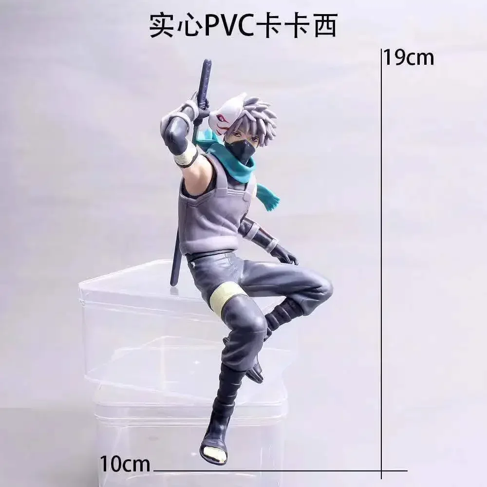 19CM Anime Hatake Kakashi Action Figure Statue Ornaments Cartoon Cool Kids Toy Pvc Model Doll Birthday Gifts