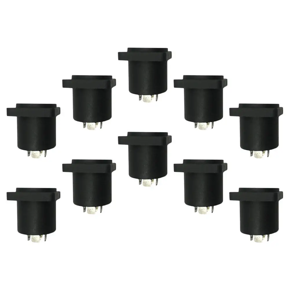 

10Pcs Stage Box Socket Stainless Steel and Plastic Loudspeaker Socket for Professional Audio Bracket Sound Box Mounting Speaker