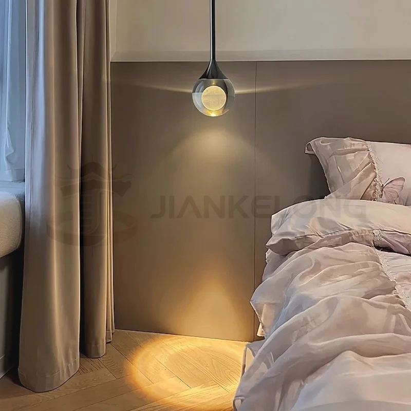 JIANKELONG Modern luxury pendant light creative moon restaurant light interior decoration lighting living room bar counter LED
