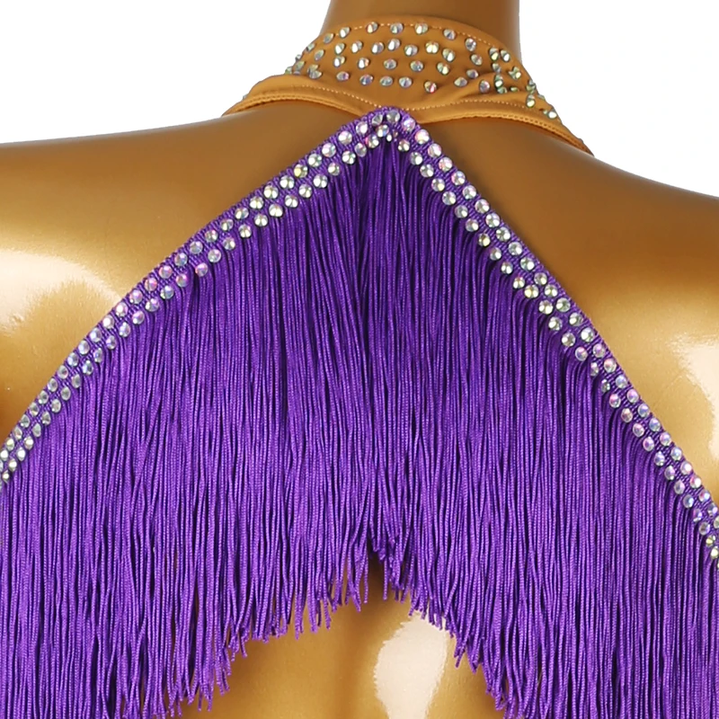 2025 Sexy Latin Dans Jurk Vrouwen See Through Dance Wear Latina Latin Danswedstrijd Jurken Samba Lijn Dans Kostuum 0261