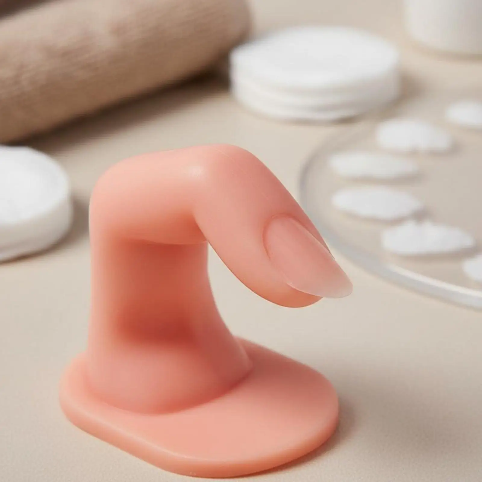 2 Pieces Manicure Practice Finger Easy to Use Artificial Finger Model for Salon