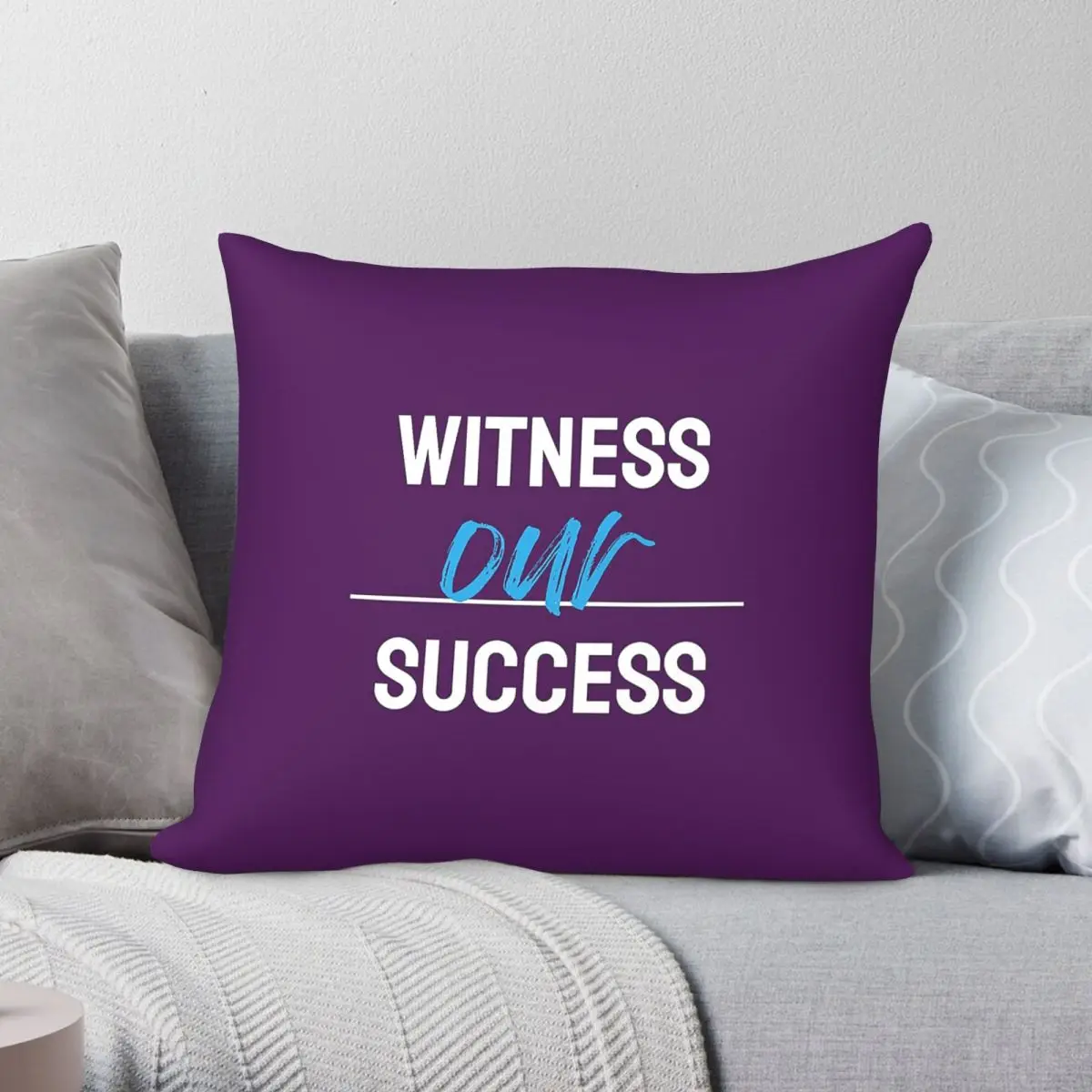 Découvrez notre succès : Housse de coussin décorative pour lit, en polyester, lin et velours, imprimée, avec fermeture éclair, couleur violet