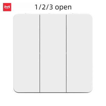Yeelight Lingdong Wandschalter-Tastenfeld, selbster Rückprall, 2-Wege-Dual-Modi, 1/2/3 für intelligente Lampe und normales Licht, 250 V, 16 A