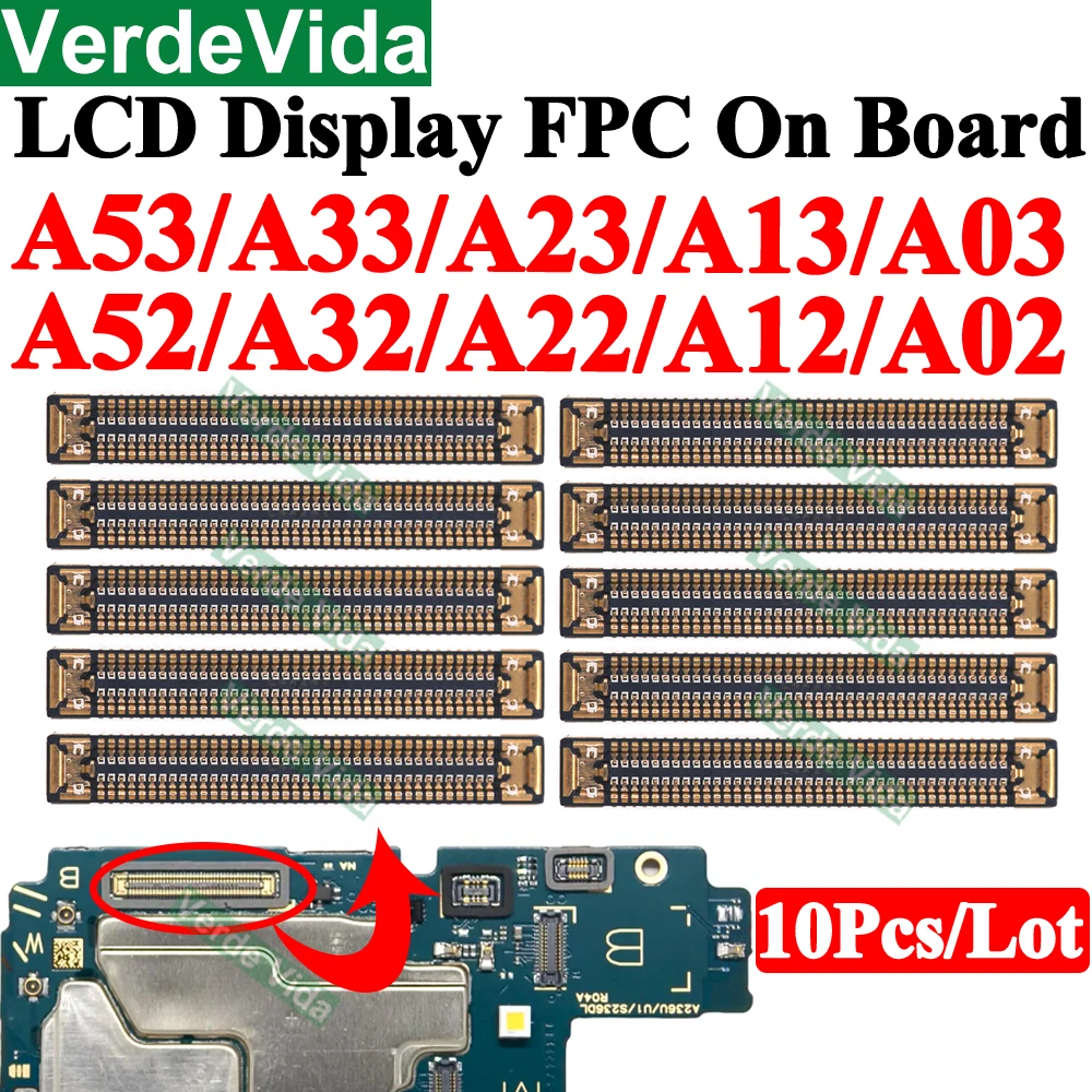 10pcs LCD Display Screen Flex FPC Connector For Samsung Galaxy A536 A336 A235 A525 A526 A325 A125 A52s A528 A12s A02s A12 78 Pin