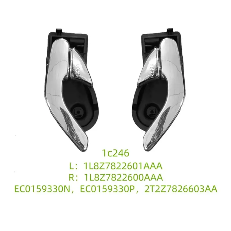 A33K-1Pair Car Door Interior Handle Chrome 1L8Z7822601AAA 1L8Z7822600AAA For Ford Escape 2001-2007 Inner Door Handle Pull