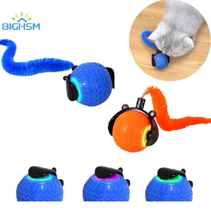 Interactive Cat Toys Ball Auto Electric Rolling Balls Toy For Kitty Pet Smart Automatic Teaser USB Rechargeable Cat Toy