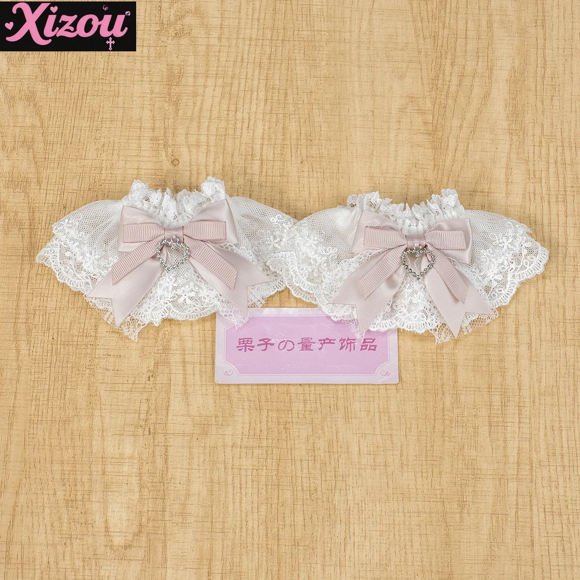 Bracelet Lolita Original fait à la main, série Mine douce et mignonne, avec nœud en dentelle, manches à main, accessoires pour vêtements mignons