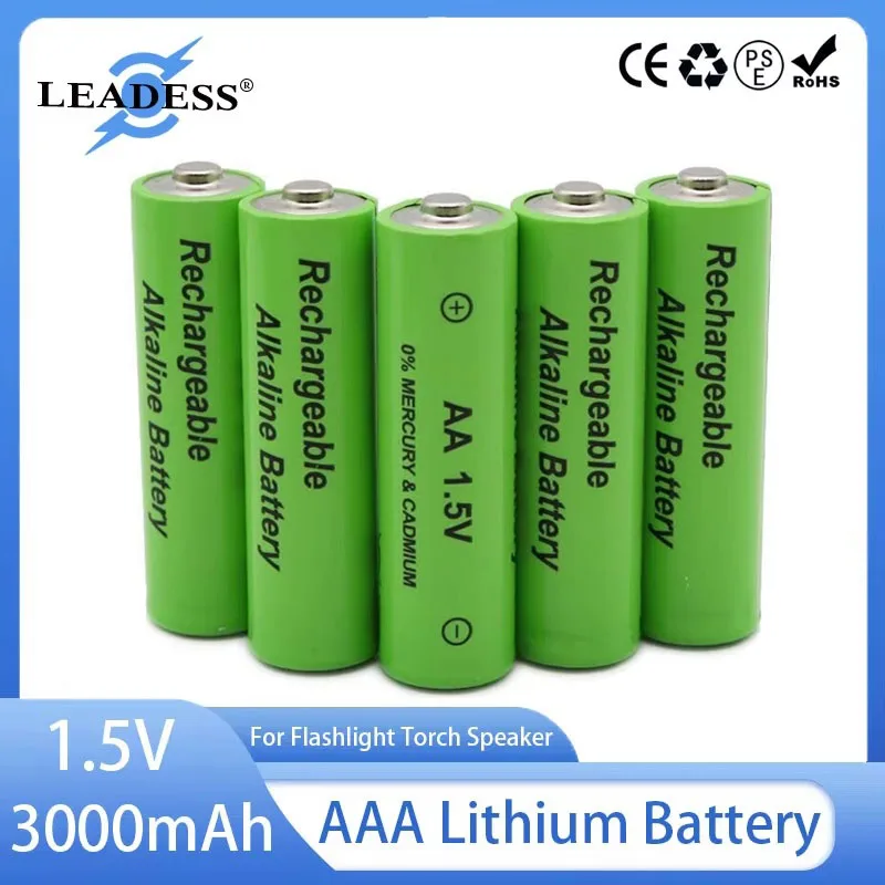 3000mAh AAA Lithium Battery 1.5V Rechargeable Battery For Computer Clock Radio Video Game Digital Camera High Quality Battery