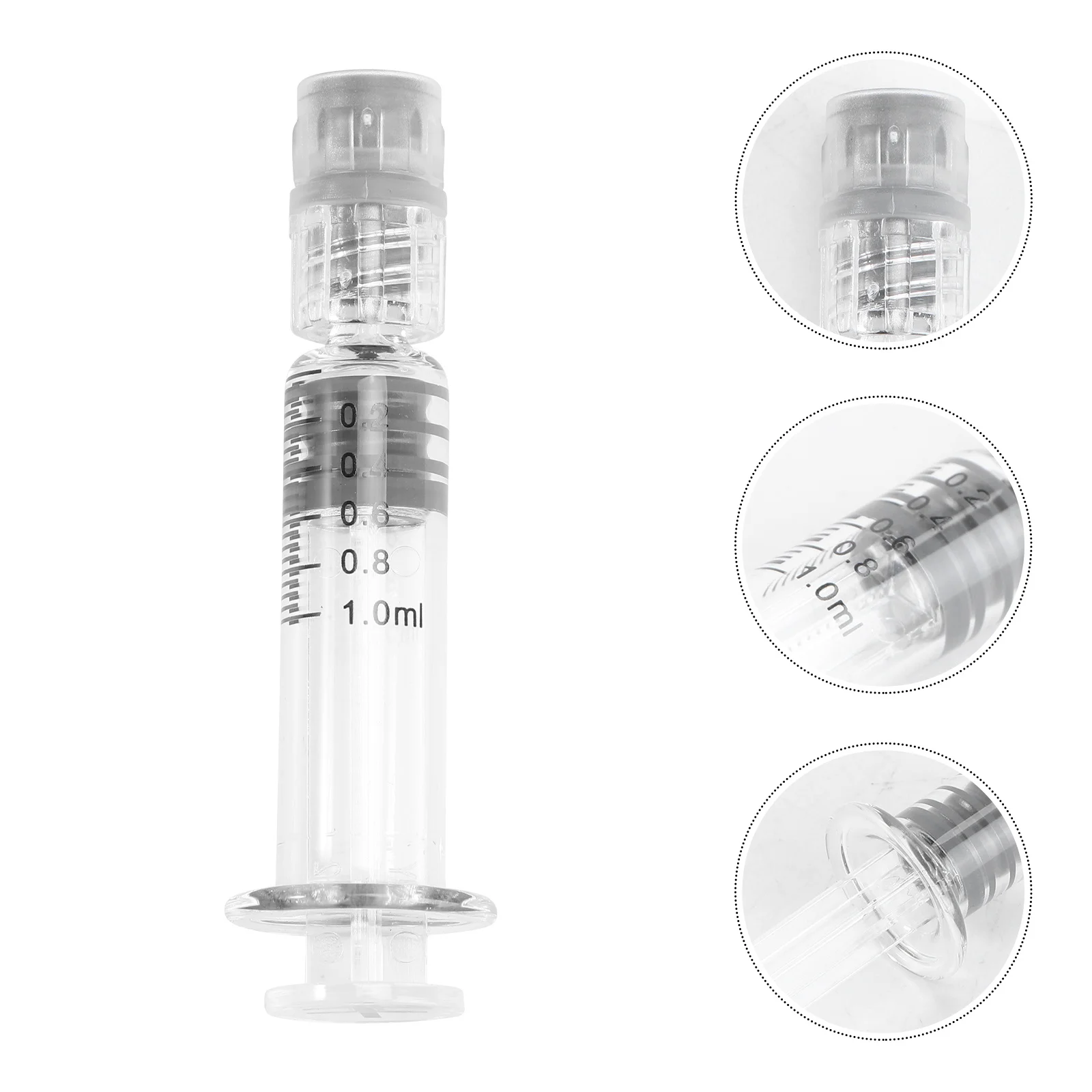 10Pcs 1Ml Glass Syringes Disposable with Luer Lock Accurate Measurement for Liquid Dispensing in Home Industrial Use