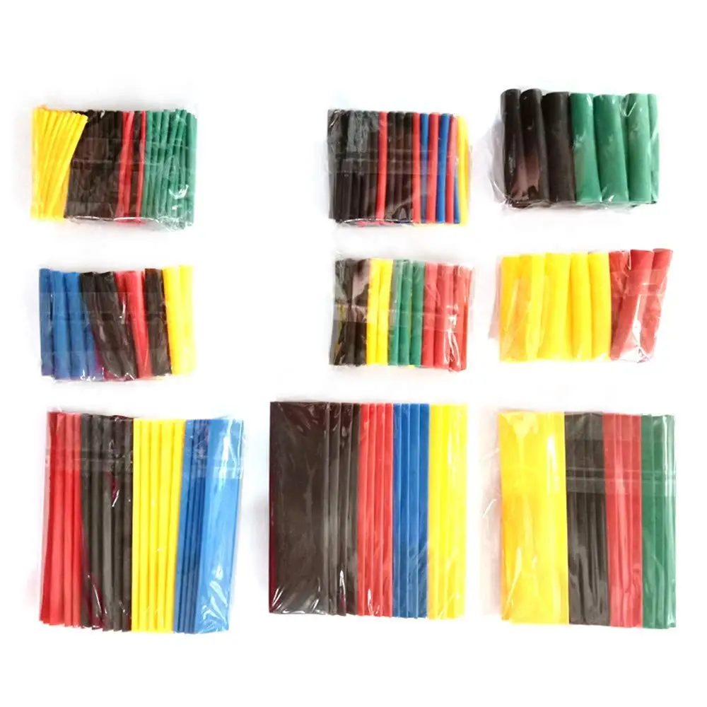 Polyolefin-Based Heat Shrink Tubing Set 164 Pieces Designed for Wire Protection Sealing and Temperature Resistant Applications
