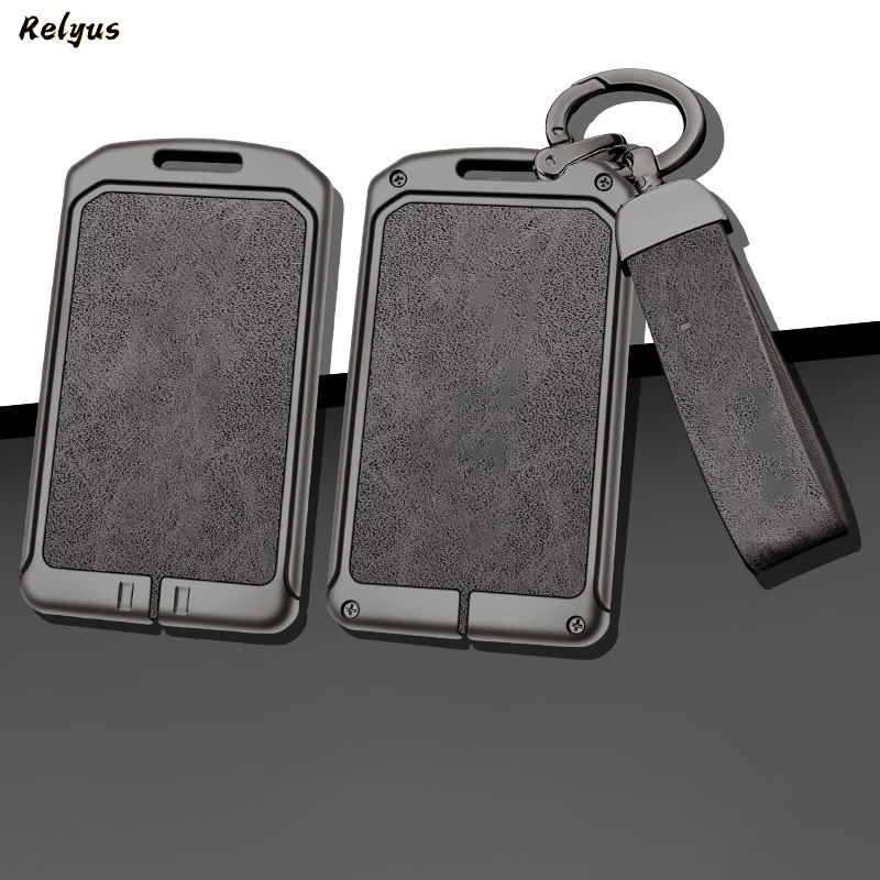 Fashion Zinc Alloy Leather Car Key Case Cover Shell Fob for Lynk&Co 05 09 01 06 2021 2022 Smart Remote Card Keychain Accessories