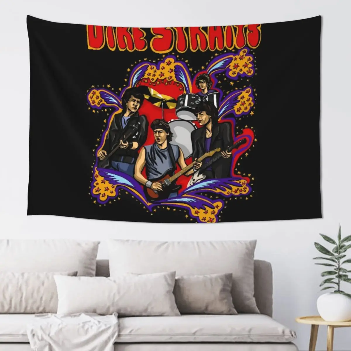 Dire Straits Tapestry Aesthetic Home Decor Room Decor Aesthetic Room Decor Korean Tapestry