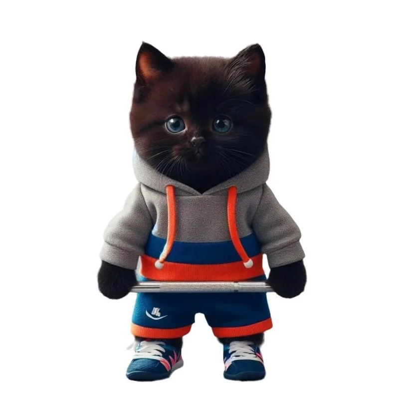 For Popular Cute Fitness Cat Sculpture Cute Fitness Cat Sculpture
