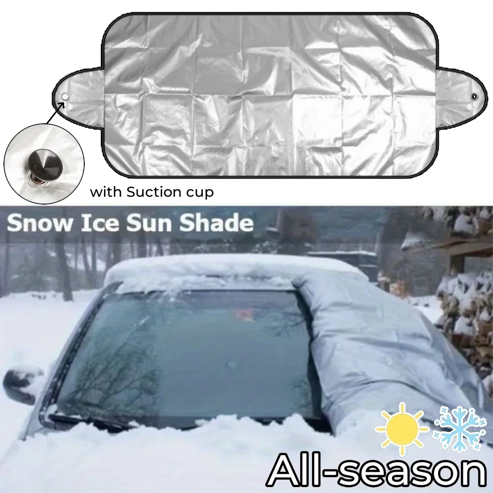 Foldable Windshield Protector All-Season Car Sun Visor Snow Cover SUV Hail Proof Shield Against Winter Heavy Snow Tools