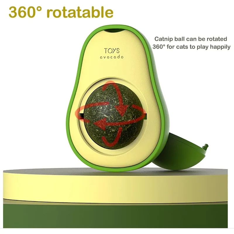 Katzenminze-Spielzeugball, Avocado-Ente, essbares Katzenspielzeug, zusätzlicher Energieergänzungsball, rotierendes Haustier, zum Reinigen und Kauen von Katzen, Snackspielzeug