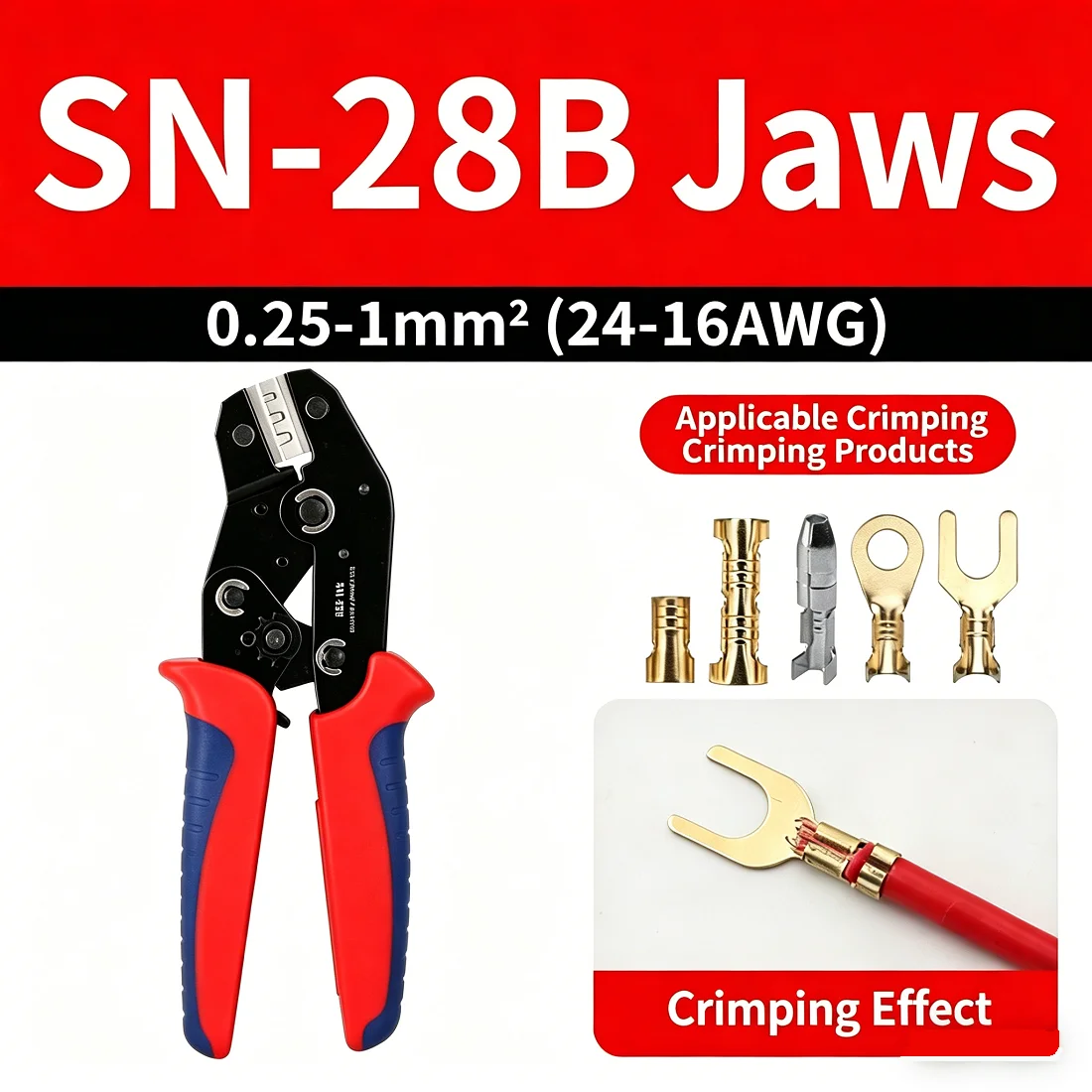 

10PCS SN-28B Ferrule Terminal Crimper Crimping Pliers Hand Tool Wholesale