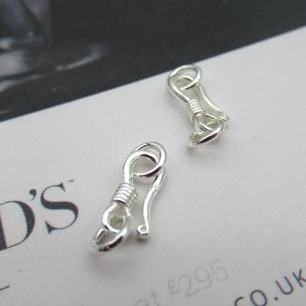 

5 шт., стерлингового серебра, S-крючок, ювелирная застежка для изготовления браслетов, ожерелий, застежка-лобстер, серебряный разъем, ювелирный аксессуар