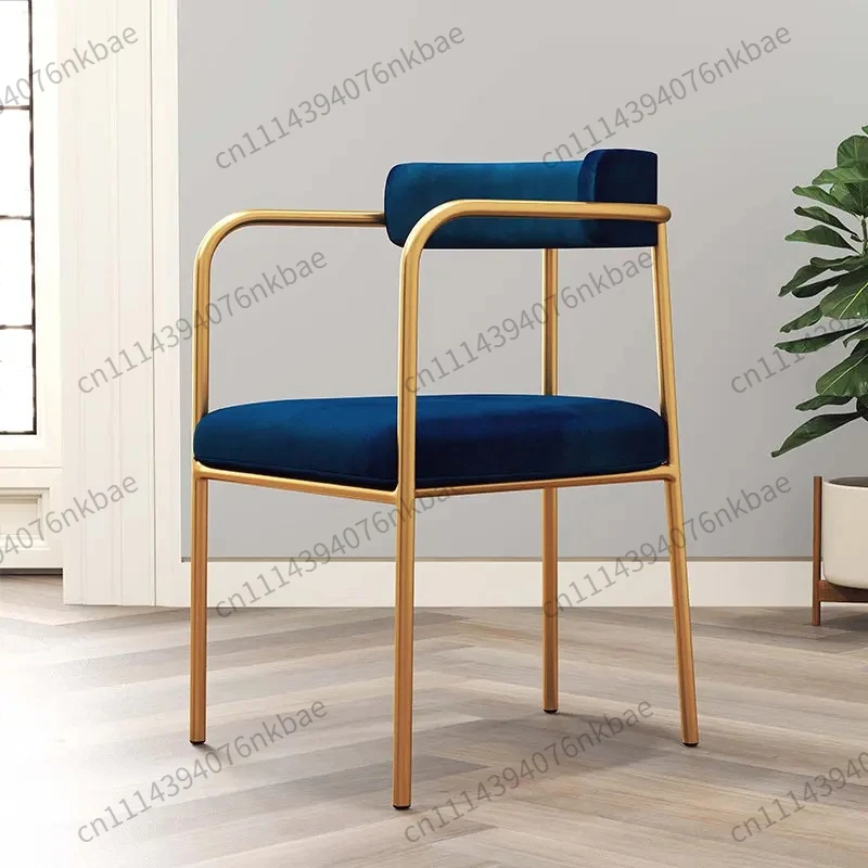 Nordic Luxury Dining Chair with Backrest, Trendy Multi-use Armchair for Home Dining, Cafe Restaurant and Nail Manicure Salon