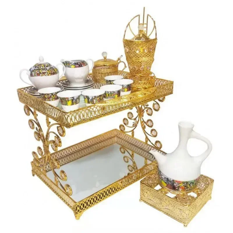 hot sale ethiopian metal table set with cups