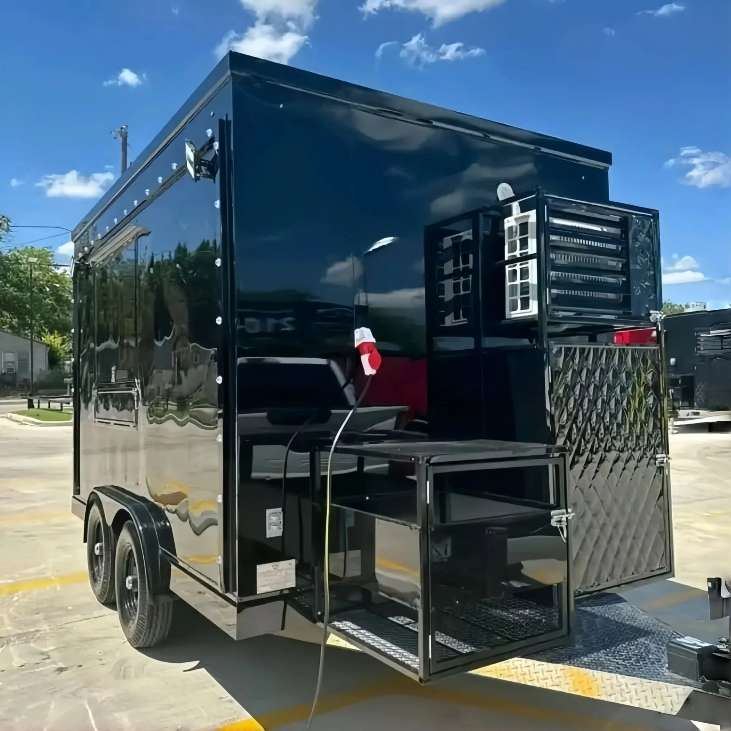 

Food Truck Trailer for Sale Fast Food Truck with Cooking Equipments Street Food Vending Milk Tea Bar