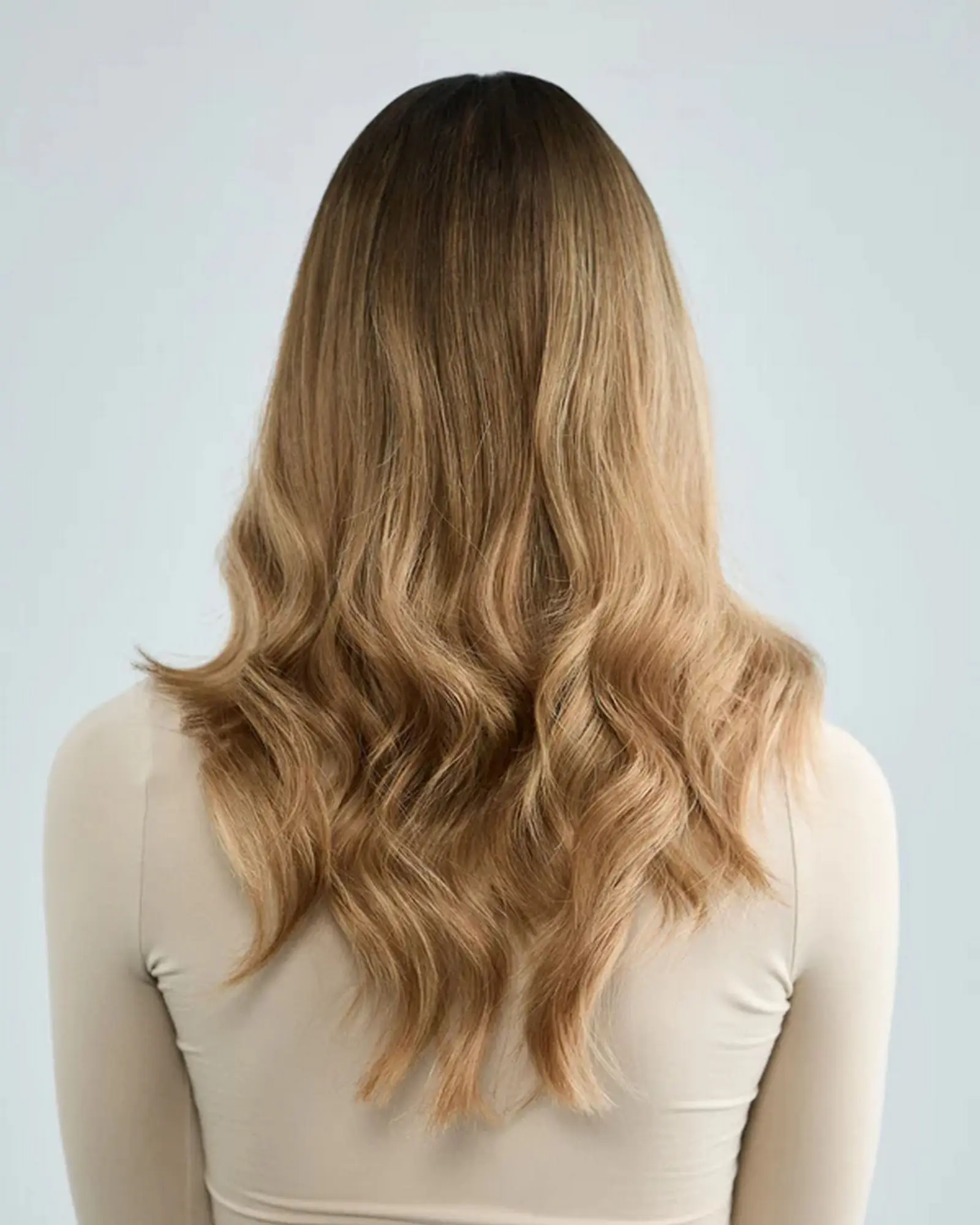 Ombre Caramel Brown Brunette Luxury Synthetic Lace Front Wig Glueless Wig for Women Loose Wave Medium Length  High Quality Wig
