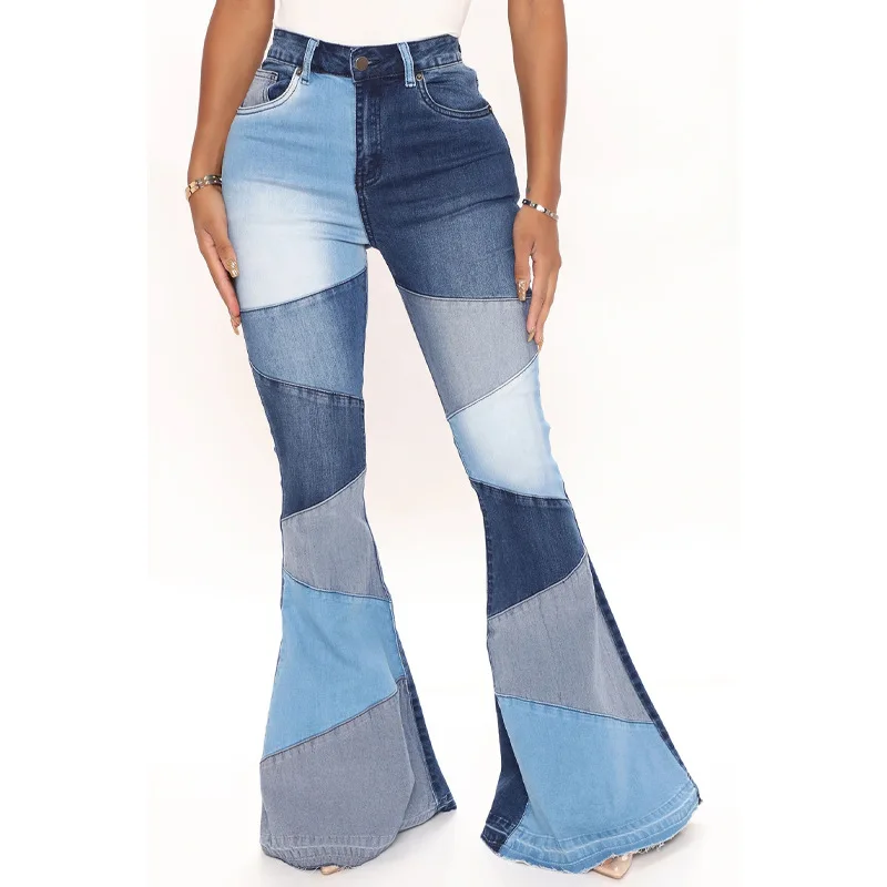 Autumn Fashion Women Flared Jeans High Waist  Denim  Pants Autumn Pencil Pants Casual Streetwear Jeans Bloomers