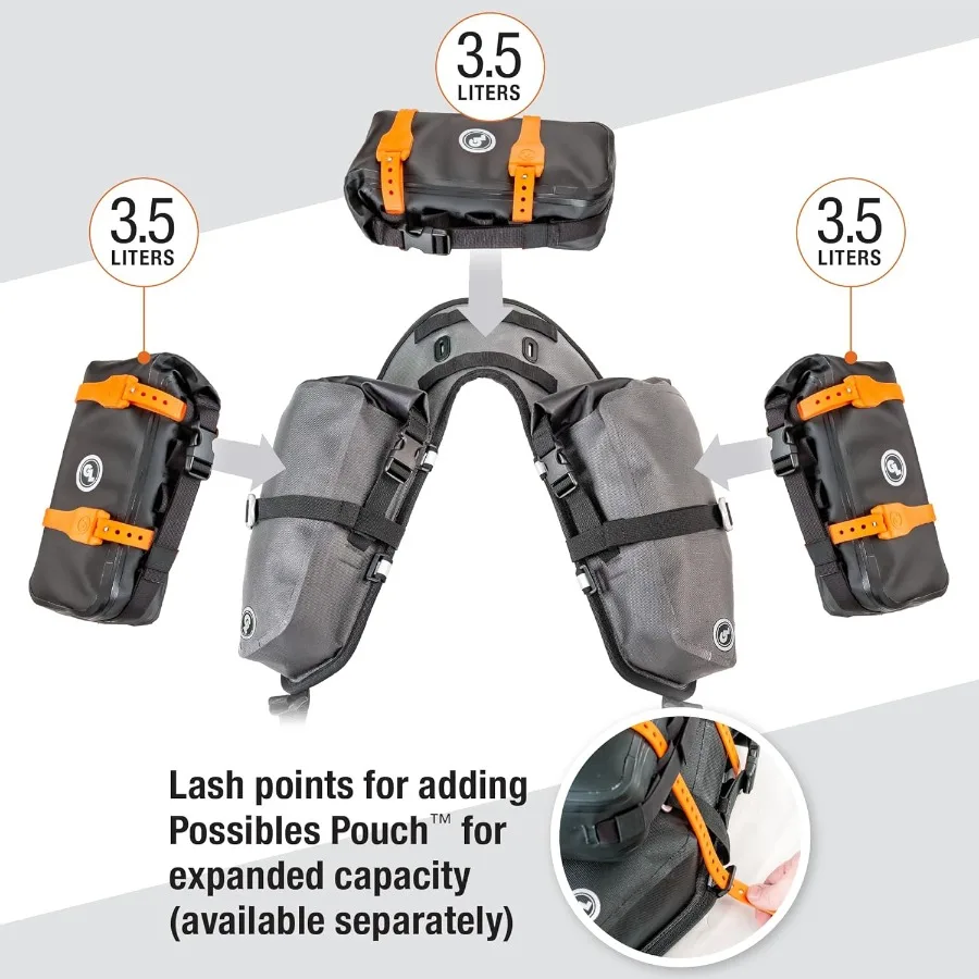 Saddlebag WaterResistant Minimalist Motorcycle Storage Bag for One or TwoDay Rides Perfectly Fits Any Dirt Bike Enduro A