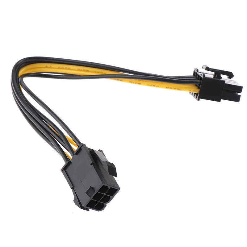 Cable de extensión para tarjeta de Video, convertidor de potencia PCI-E de 6 pines a 8 pines, adaptador de alimentación para gráficos, 1 unidad