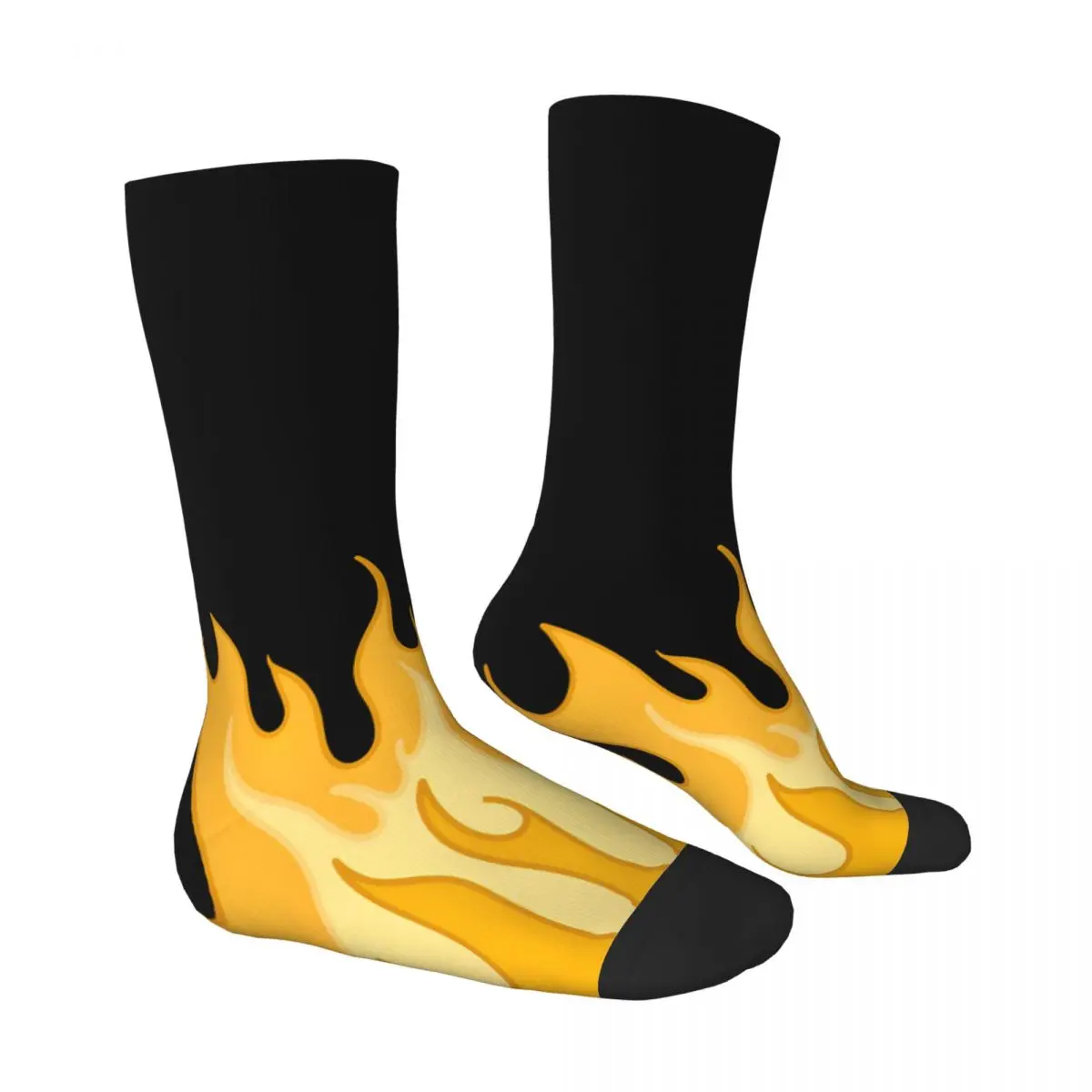 Yellow Flames Fire Flames Socks Male Mens Women Summer Stockings Harajuku