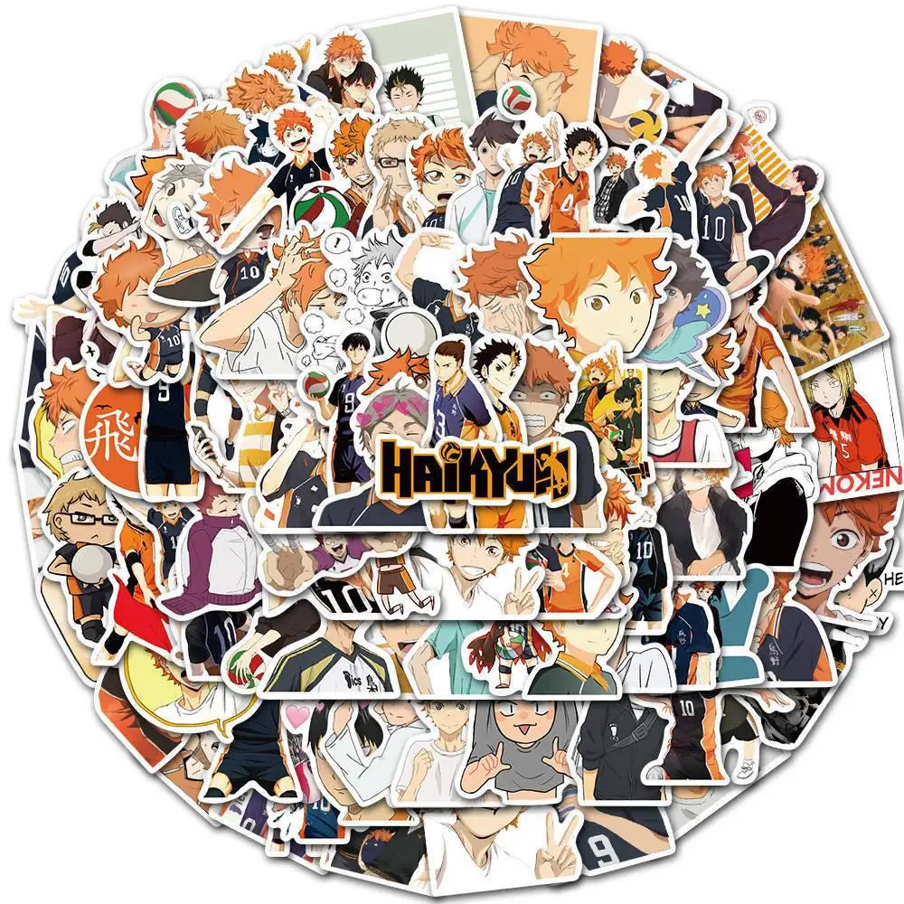 【セール中】100個入り 漫画アニメ ハイキュー!! ステッカーデカールスケートボードラップトップスーツケース電話日記面白い防水ステッカー子供のおもちゃ