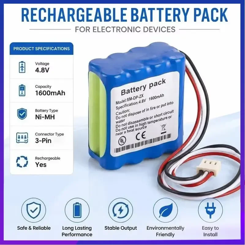 New 4.8V 1600mAh NI-MH Battery For Morita SM-DP-ZX Root Canal Length Measurement Battery