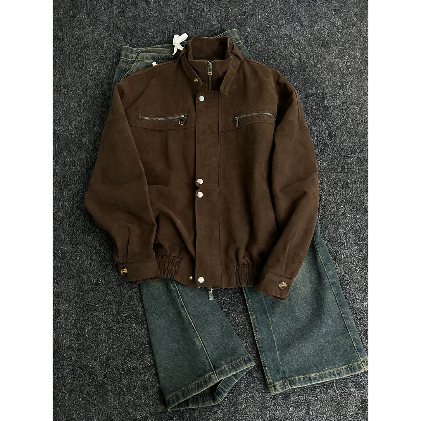 

Ретро-куртка с воротником-стойкой для мужчин: модная, новая, стильная, крутая американская мотоциклетная куртка для весны и осени