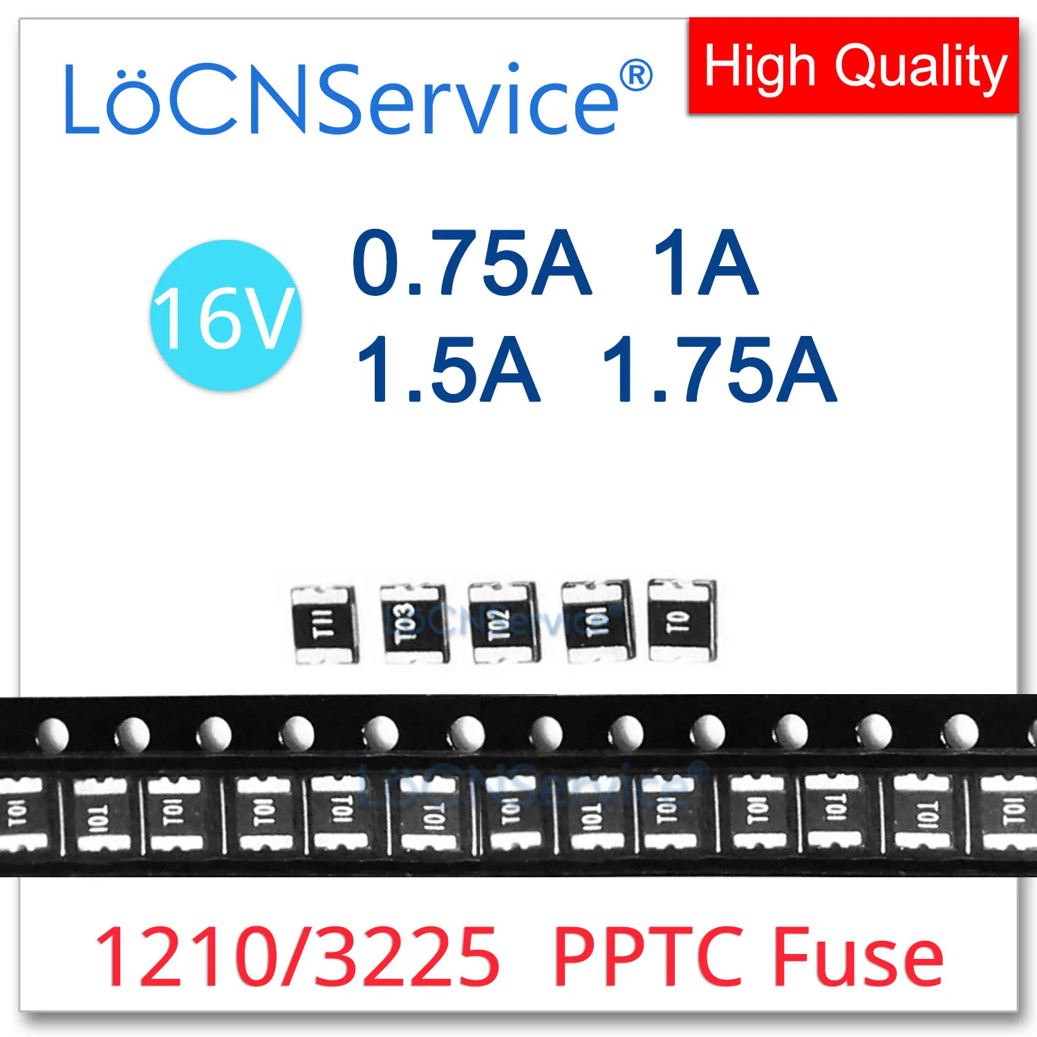 

1000PCS 1210 SMD Fuse 16V 0.75A 1A 1.5A 1.75A 750mA 1000mA 1500mA 1750mA PPTC PolySwitch Self-Recovery Resettable Fuse