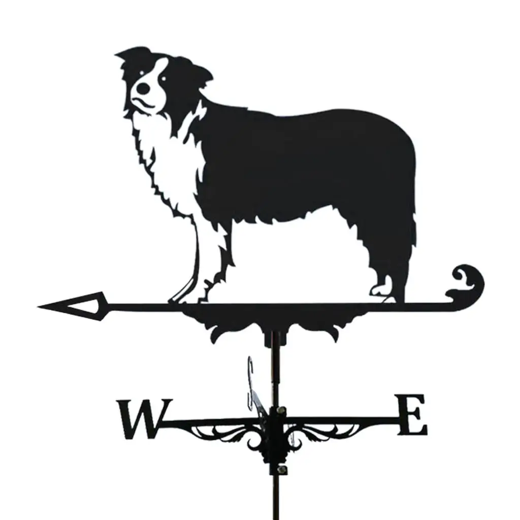 Garden Weather Vane Metal Rooster Windmill Indicator for Outdoor Barn Cupola Shed Roof Decorative Stake