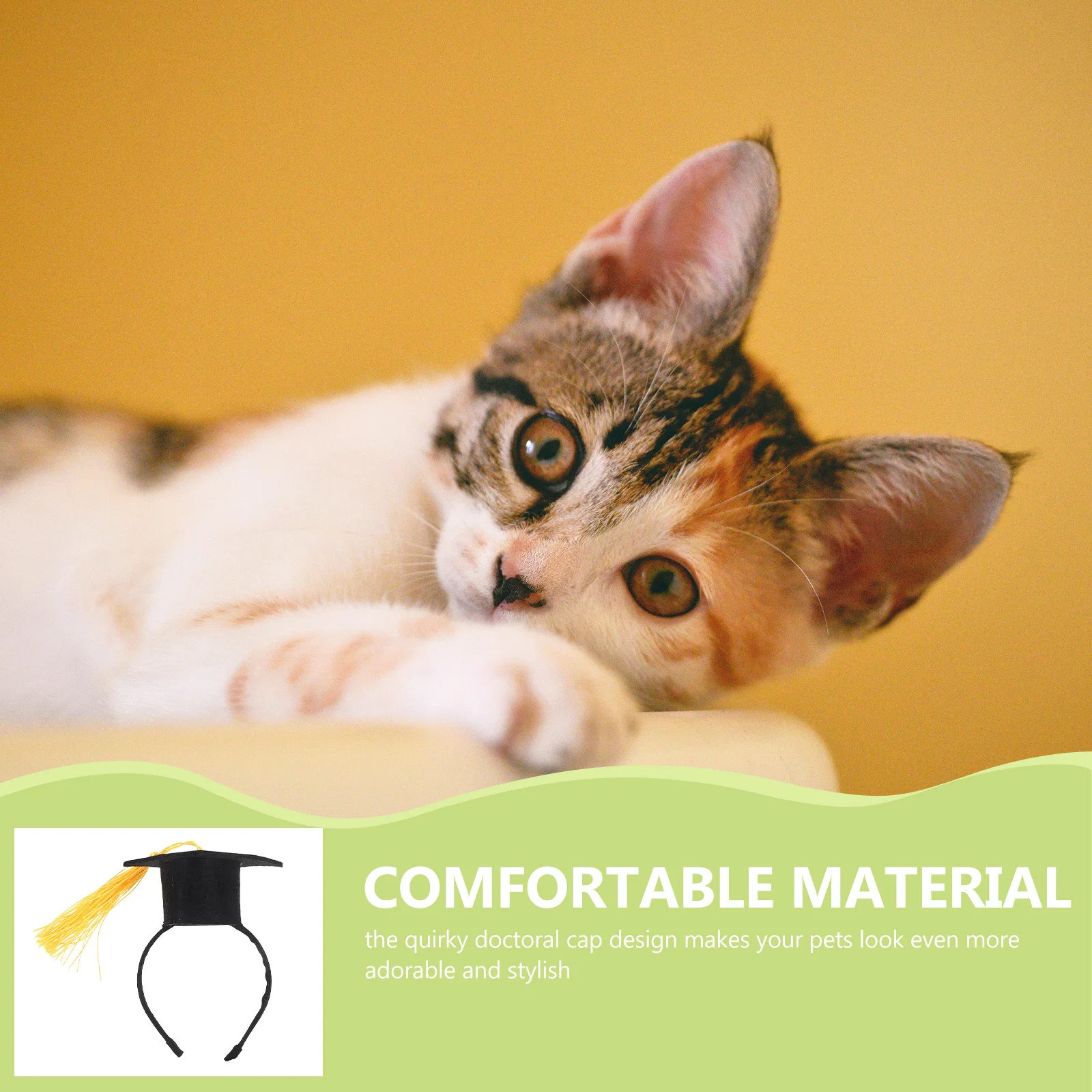 

Pet Doctor Cap Unique Design Comfortable Material Easy To Wear For Cats Dogs Graduation Party Birthday Holiday Decoration