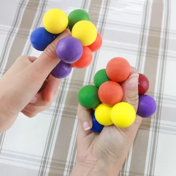 Balles d'irritabilité atomique à défilement, jouets sensoriels anti-Stress pour enfants, cadeaux pour enfants et adultes, balles de Massage Anti-Stress pour pratique des mains