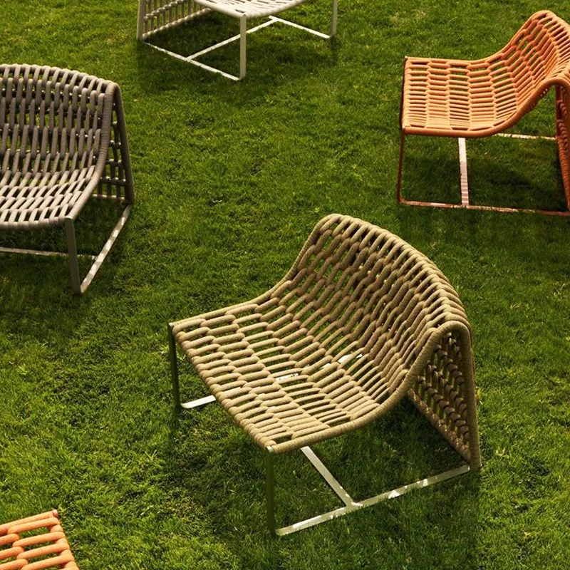 

Outdoor leisure chair designer braided coffee table sofa courtyard balcony rattan chair